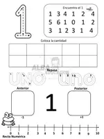 Vista previa - Hojas de trabajo - Cuadernillo de numeros del 1-20 - página 1
