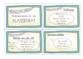 Vorschau - Bildkarten - KLARA Klassenrat Moderationskarten - Deckblatt