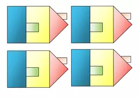 Vorschau - selbst erstellte Cliparts/Grafiken - Zeilenhaus / Zeilenhäuser / Buchstabenhaus Tafelmaterial - Seite 1