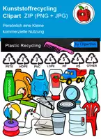 Vorschau - Fördermaterial/Inklusion - Plastik, wertstoffe cliparts, Plastikmüll grafiken - Deckblatt