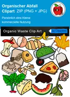 Vorschau - Mal- und Bastelvorlagen - Organische Abfälle Clip Art, Abfall Сompost grafiken - Deckblatt
