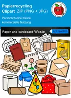 Vorschau - Spiele - Papier und Karton Recycling Clip Art grafiken - Deckblatt