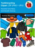 Vorschau - Spiele - Textilien wertstoffe clipart set, kommerziell nutzbar - Deckblatt