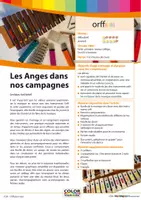 Aperçu - Préparation de séance / Séance complète - Les anges dans nos campagnes - Kit pédagogique - accompagnement avec boomwhackers, soundbellows et instruments Orff - Page de couverture