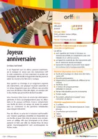Aperçu - Préparation de séance / Séance complète - Joyeux anniversaire - Accompagnement avec des instruments Orff - Page de couverture