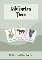 Vorschau - Bildkarten - Bildkarten Tiere (Haustiere, Zoo, Bauernhof) - Deckblatt