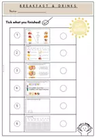 Vorschau - Arbeitsblätter - Breakfast & Drinks - fünf ABs inkl. Lösungen - Grundschule - Seite 1