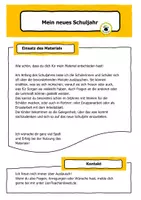 Vorschau - Arbeitsblätter - Mein neues Schuljahr - Austausch, Ausblick, Wünsche - Seite 1