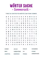 Vorschau - Arbeitsblätter - 500 Follower Spezial - Sommerzeit - Wörter Suchsel - Seite 1