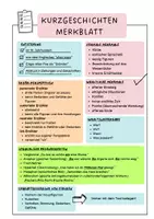 Vorschau - Fördermaterial/Inklusion - Merkblatt Kurzgeschichten - Deckblatt