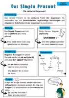 Vorschau - Arbeitsblätter - Simple Present Merkblatt + AB| Englisch Zeitformen - Seite 1