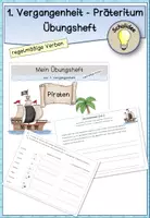 Vorschau - Arbeitsblätter - Übungsheft Präteritum 1. Vergangenheit (regelmäßige Verben) - Deckblatt