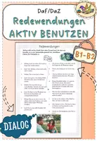 Vorschau - Arbeitsblätter - Deutsche Redewendungen aktiv benutzen - Dialog (DaZ/ DaF B1-B2) - Deckblatt