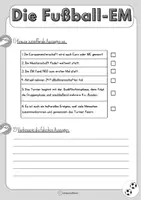 Vorschau - Arbeitsblätter - Die Fußball - EM / Europameisterschaft - Textverständnis (differenzierter Sachtext - Arbeitsblätter - Lösungen) - Seite 3
