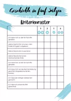 Vorschau - Arbeitsblätter - Geschichte in fünf Sätzen - Arbeitsblatt und Kriterienraster - Seite 3
