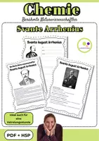 Vorschau - Stundenentwürfe - Chemie | Svante Arrhenius | PDF + H5P | Wissenschaftler - Deckblatt