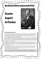Vorschau - Stundenentwürfe - Chemie | Svante Arrhenius | PDF + H5P | Wissenschaftler - Seite 1
