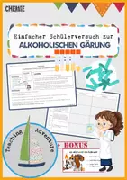 Vorschau - Arbeitsblätter - Einfacher Schülerversuch zur alkoholischen Gärung - Deckblatt