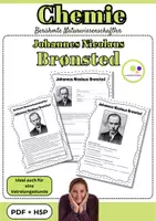 Vorschau - Stundenentwürfe - Chemie | Brönsted Brønsted | PDF + H5P | Wissenschaftler - Deckblatt