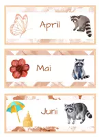 Vorschau - Mal- und Bastelvorlagen - Kalender- Tafelkalender + Wetteranzeige für die Waschbärenklasse - Seite 2