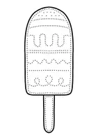 Vorschau - Mal- und Bastelvorlagen - Eis & Eiscreme zum Prickeln & Ausmalen - Fensterbilder für den Sommer - Seite 1