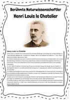 Vorschau - Stundenentwürfe - Chemiker | Henri Louis le Chatelier | PDF + H5P | Forscher - Seite 1