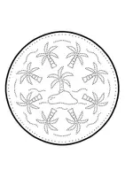 Vorschau - Mal- und Bastelvorlagen - Sommer Mandalas zum Ausmalen & Prickeln - Feinmotoriktraining - Seite 1