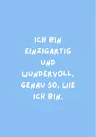 Vorschau - Poster - Positive Affirmationen blau - Deckblatt