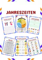 Vorschau - Arbeitsblätter - Jahreszeiten erkenne, benennen, rätseln - Deckblatt