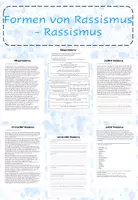 Vorschau - Arbeitsblätter - verschiedene Formen von Rassismus - Rassismus - Deckblatt