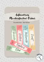 Vorschau - Anderer Materialtyp - Beschriftung Maxibriefkartons/ Stehordner (bunt) - Deckblatt