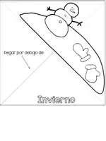 Vista previa - Manualidades / Dibujos para colorear - Manualidad Triarama: Las Estaciones del Año Inglés-Español - página 3