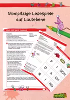 Vorschau - Stundenentwürfe - Mompitzige Lesespiele auf Lautebene - Deckblatt