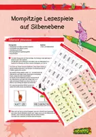 Vorschau - Stundenentwürfe - Mompitzige Lesespiele auf Silbenebene - Deckblatt