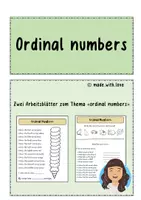 Vorschau - Arbeitsblätter - Ordinal numbers - zwei Arbeitsblätter - Deckblatt