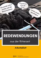 Vorschau - Arbeitsblätter - Redewendungen aus der Ritterzeit (Sprichwörter) - Deckblatt