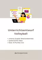 Vorschau - Stundenentwürfe - Unterrichtsentwurf Volleyball - Deckblatt
