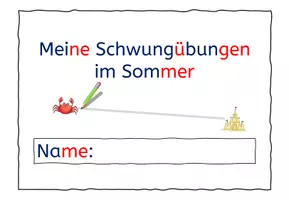 Vorschau - Arbeitsblätter - Mini-Heft Graphomotorik Schwungübungen im Sommer - Seite 1
