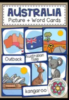 Vista previa - Tarjetas / Manipulativos - AUSTRALIA - Picture + Word Cards - Portada