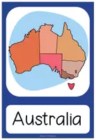 Vista previa - Tarjetas / Manipulativos - AUSTRALIA - Picture + Word Cards - página 1