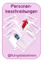 Vorschau - Arbeitsblätter - Personenbeschreibung ABs Deutsch - Seite 1