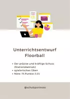 Vorschau - Stundenentwürfe - Unterrichtsentwurf Floorball - Deckblatt