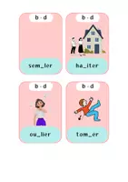 Aperçu - Jeux - 40 cartes avec des mots à trous (b - d) - Page 1