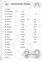 Vorschau - Arbeitsblätter - Lernwörter zu allen Jahreszeiten | Lernwörtertraining Materialpaket | Deutsch Klasse 1-4 - Seite 2