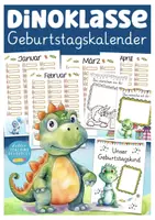 Vorschau - Mal- und Bastelvorlagen - Dinoklasse Dinosaurierklasse Klassentier Dinosaurier Geburtstagskalender - Deckblatt