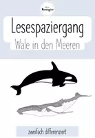 Vorschau - Arbeitsblätter - Lesespaziergang "Wale in den Meeren" - Deckblatt