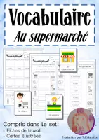 Aperçu - Feuilles d'exercices - Vocabulaire: Au supermarche - Page de couverture