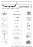 Aperçu - Feuilles d'exercices - Vocabulaire: Au supermarche - Page 2