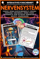 Vorschau - Unterrichtsreihen - Nervensystem Der Mensch - Interaktives Forscherheft | Gehirn - Neuronen - ZNS - Vegetatives Nervensystem - Sympathikus - Parasympathikus - Synapsen etc. - Deckblatt