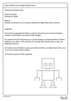 Vorschau - Mal- und Bastelvorlagen - Analoges Programmieren – Das Roboterspiel - Seite 1